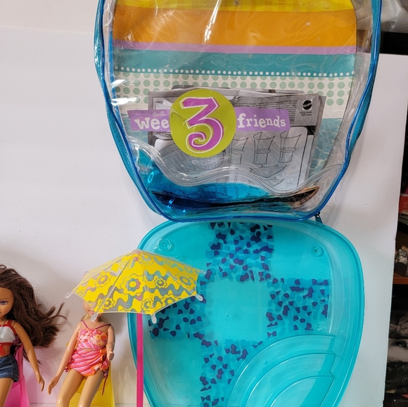 Vintage BARBIE WEE 3 FRIENDS POOL And Patio PARTY PLAYSET MATTEL 2004 - Picture 8 of 15